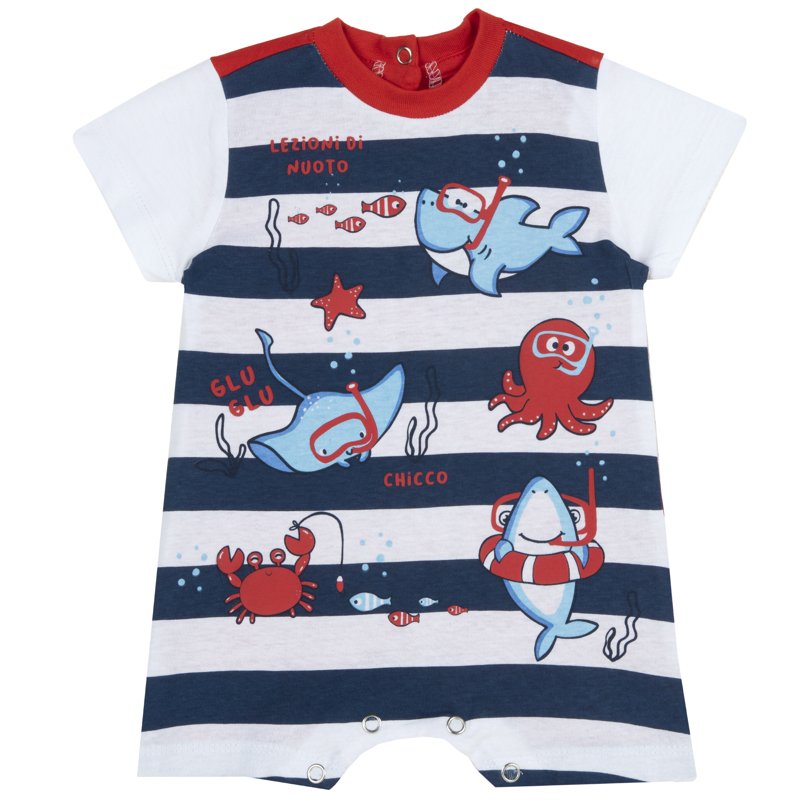 ROMPER SHORT SLEEVE - LIGHT RED