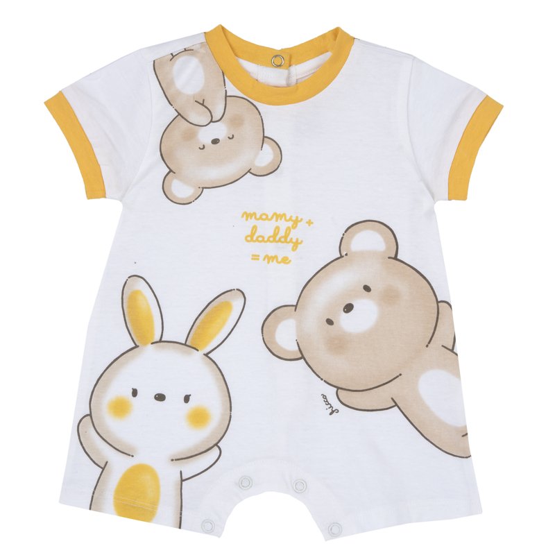 ROMPER SHORT SLEEVE - WHITE