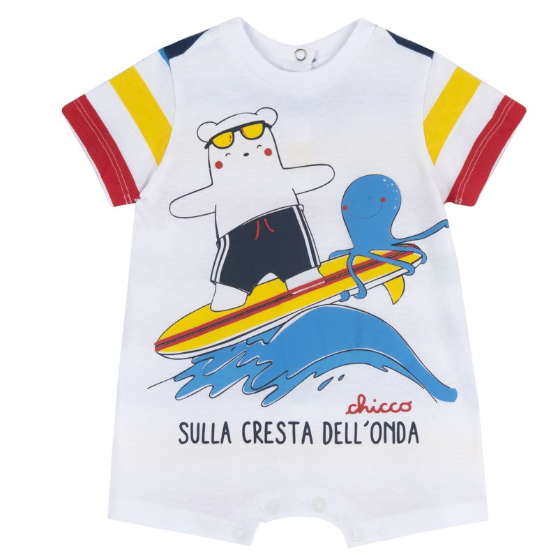 ROMPER SHORT SLEEVE - WHITE