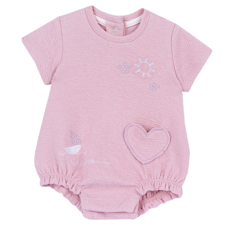 ROMPER SHORT SLEEVE - DARK PINK