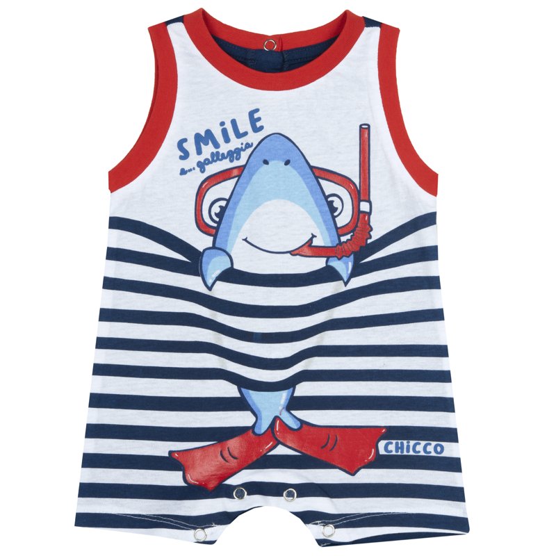 ROMPER SLEEVELESS - MEDIUM BLUE