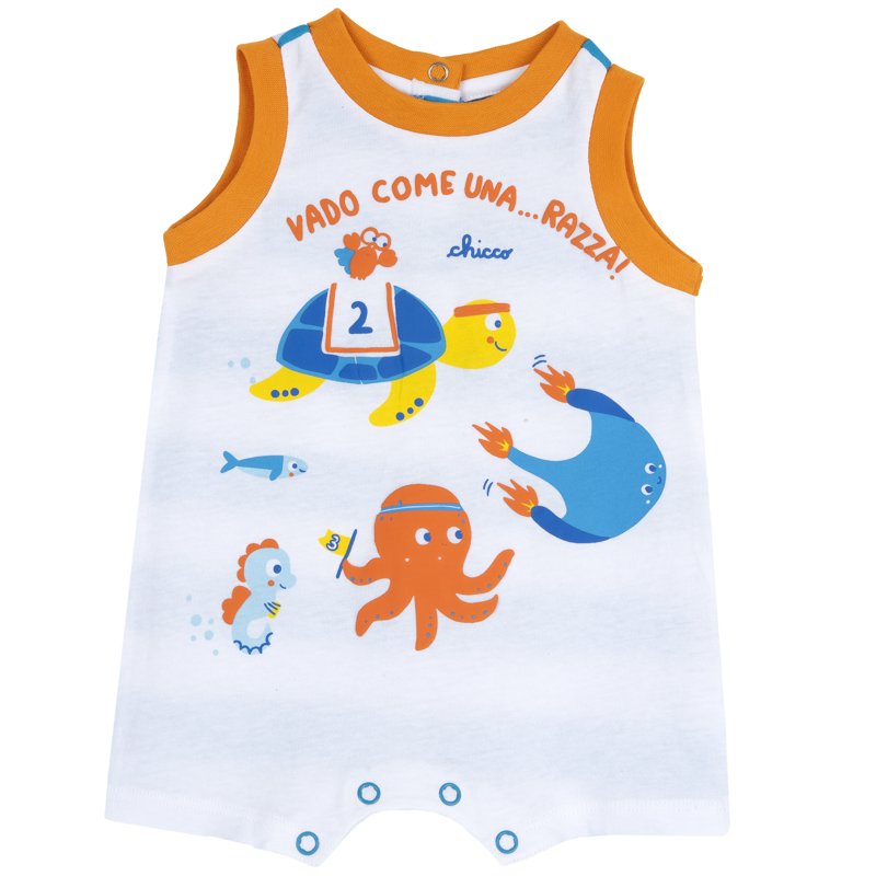 ROMPER SLEEVELESS - WHITE