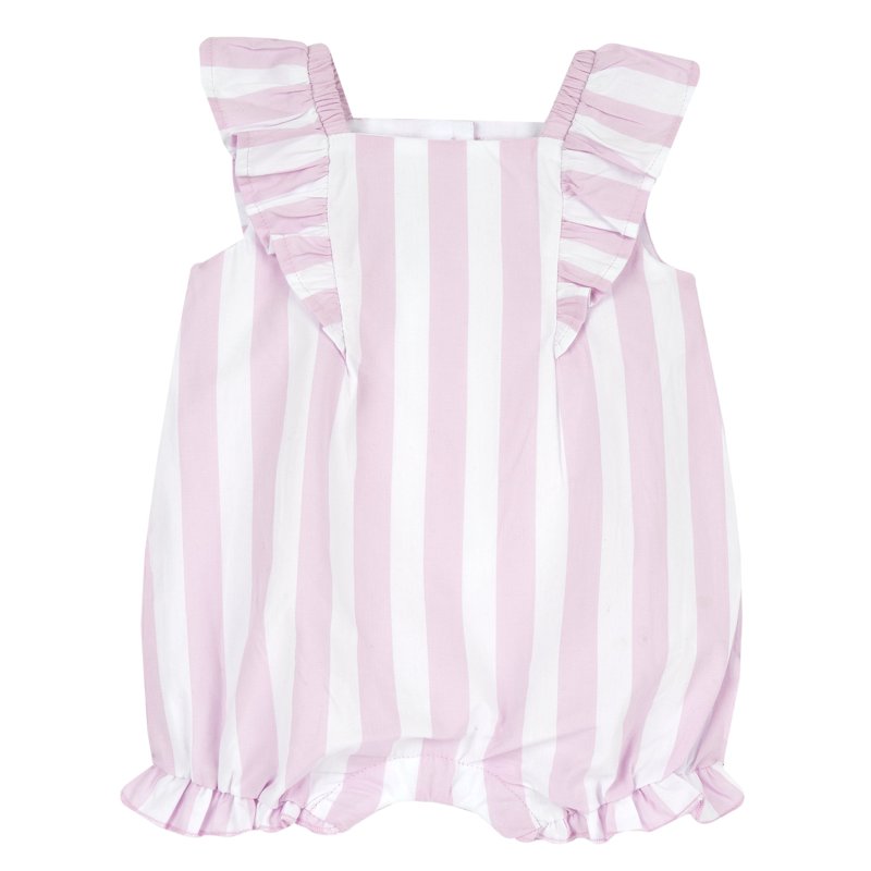 ROMPER SLEEVELESS - WHITE/PINK