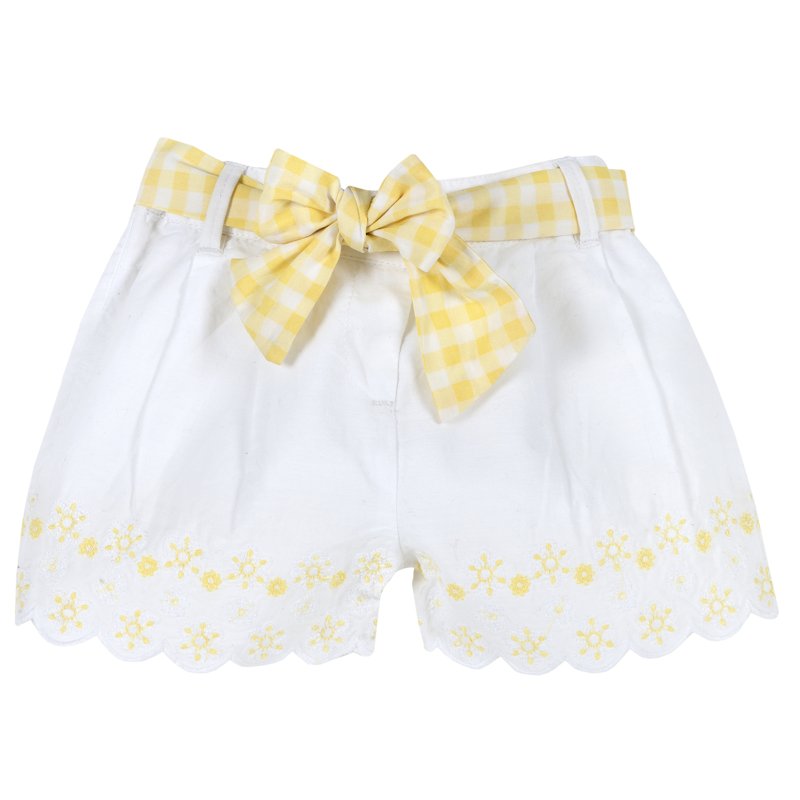 SHORTS - WHITE/YELLOW
