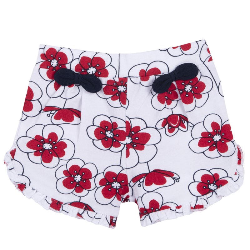 SHORTS - WHITE/RED