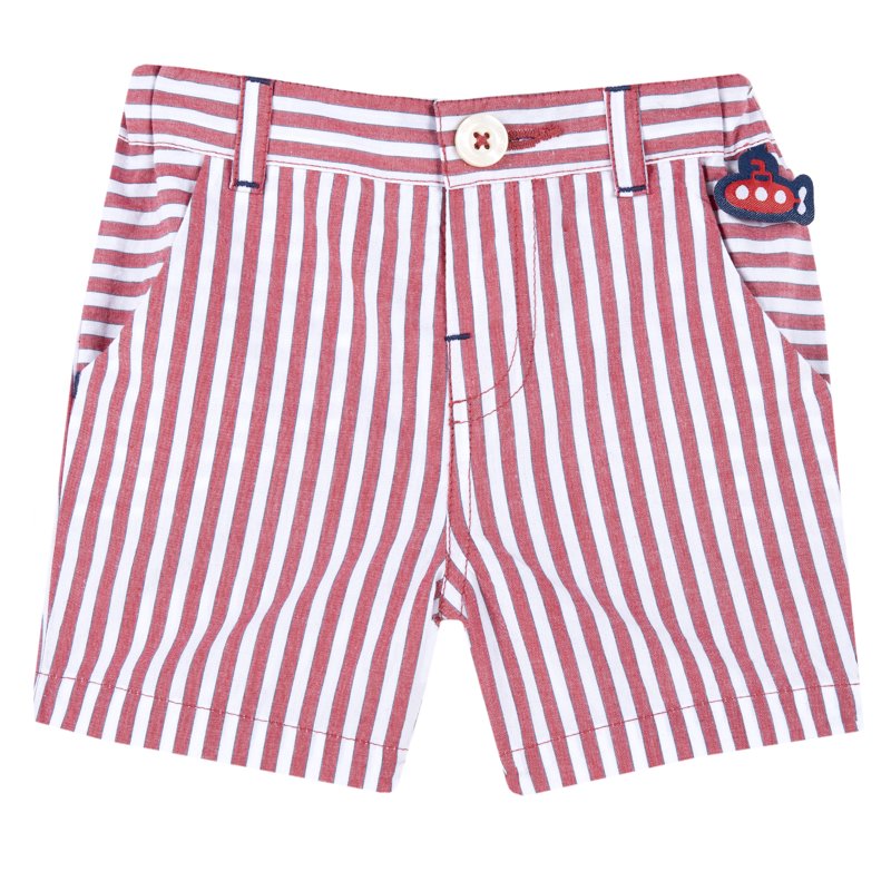SHORTS - WHITE/RED