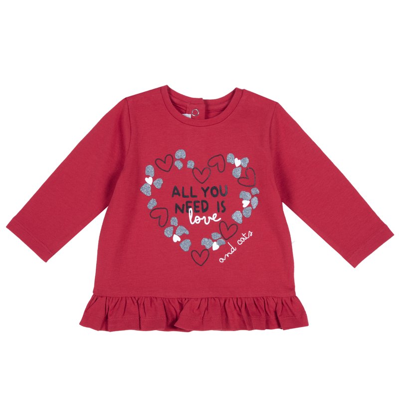 T-SHIRT LONG SLEEVE - MEDIUM RED