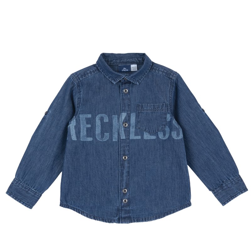 JEANS SHIRT LONG SLEEVE - MEDIUM BLUE