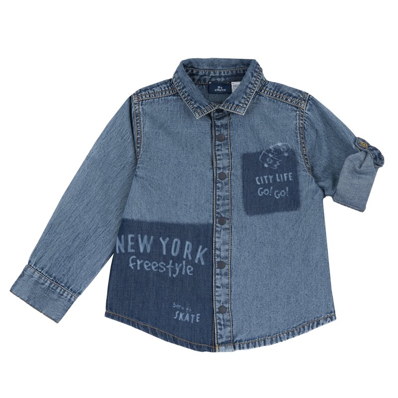 SHIRT LONG SLEEVE - MEDIUM LIGHT BLUE