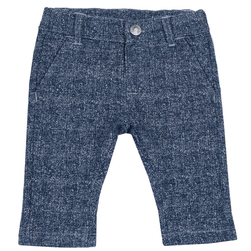 TROUSERS - BLUE PRINTED