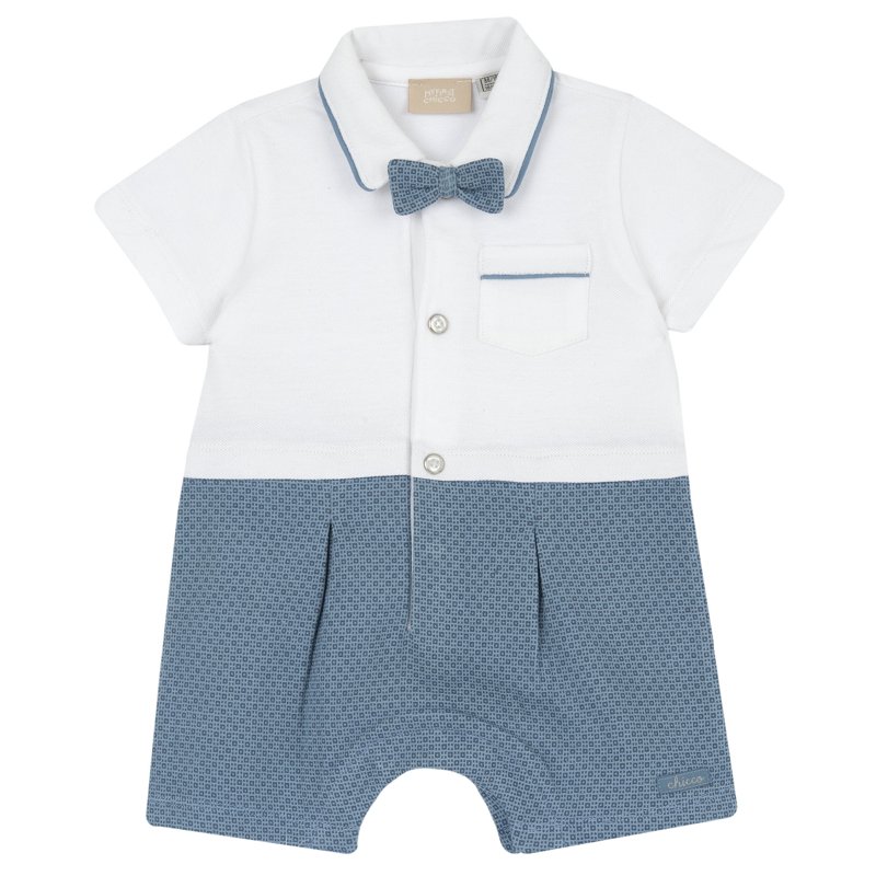 ROMPER SHORT SLEEVE - MEDIUM LIGHT BLUE