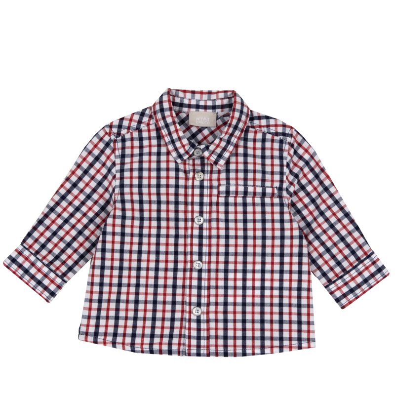 SHIRT LONG SLEEVE - WHITE/RED