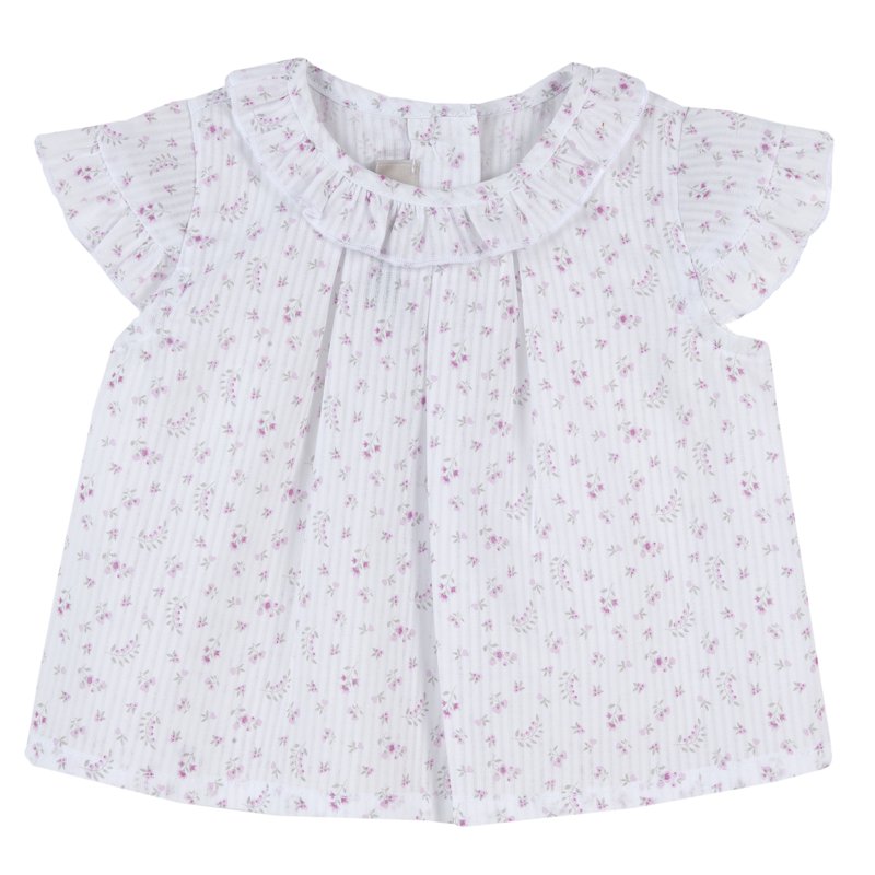 SHIRT SHORT SLEEVE - WHITE/PINK