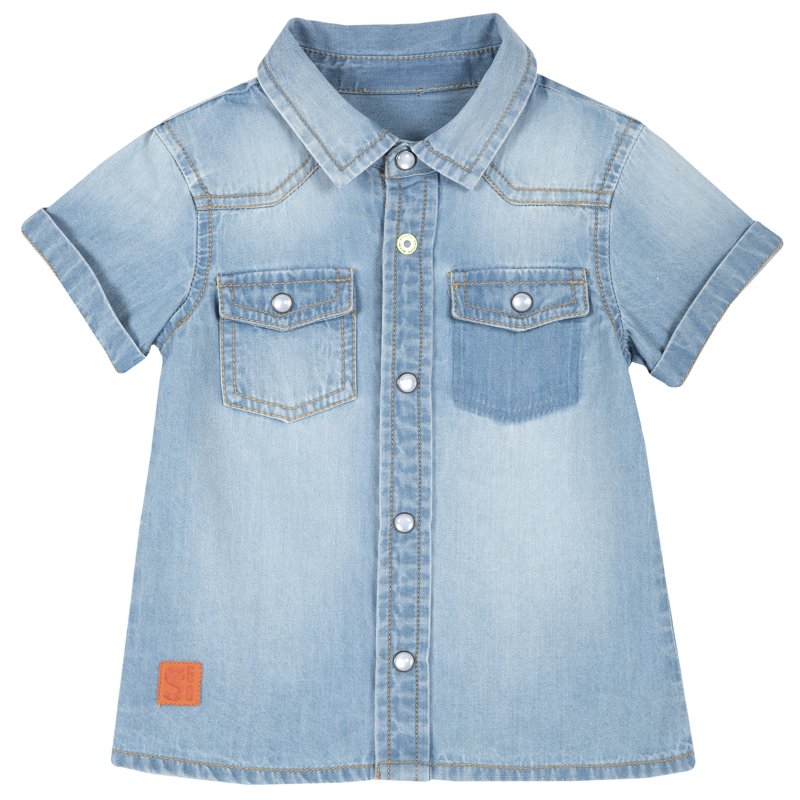 SHIRT SHORT SLEEVE - MEDIUM BLUE/LIGHT BLUE