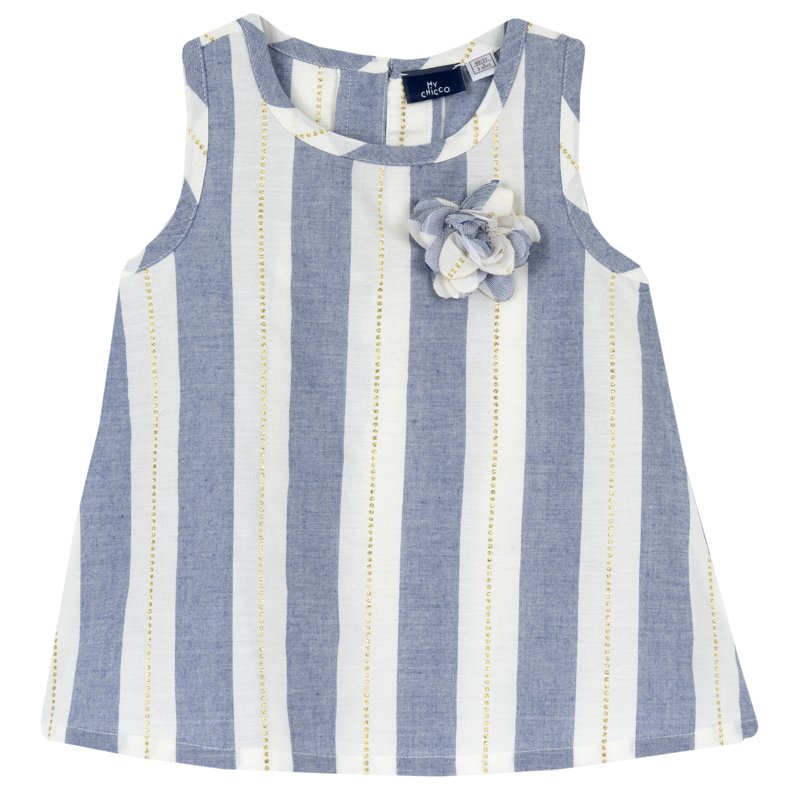 TOP - LIGHT BLUE STRIPED