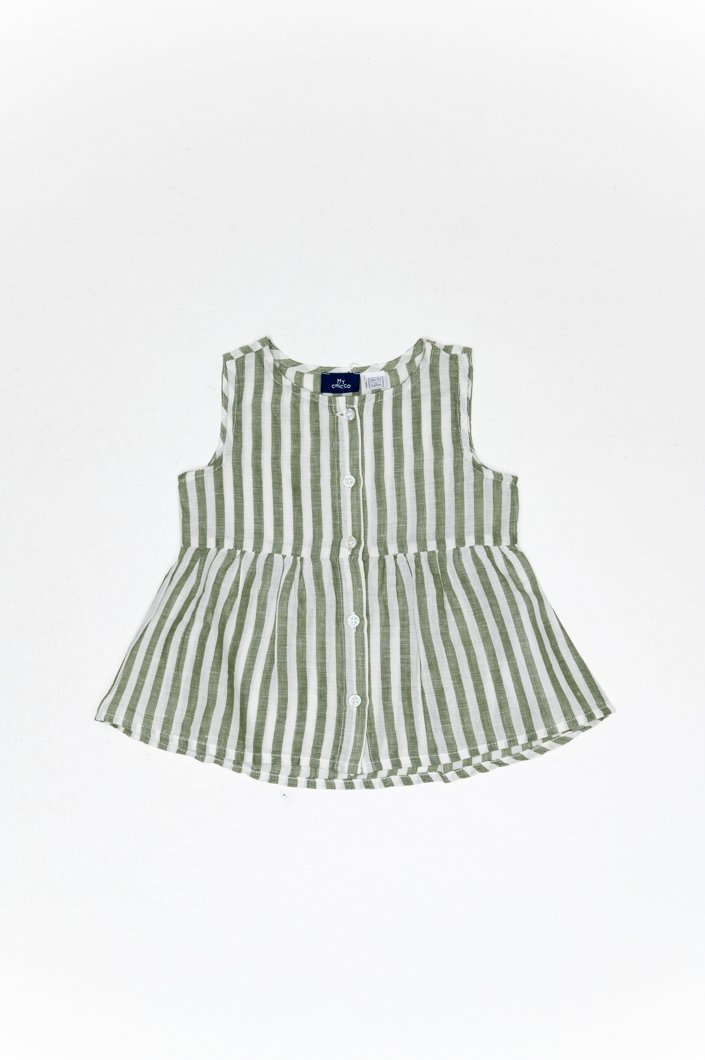 BLOUSE - NATURAL STRIPED