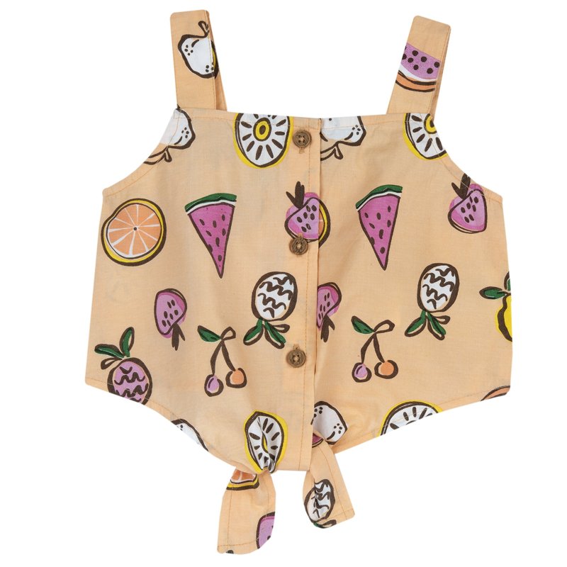 TANK TOP - ORANGE PRINTED