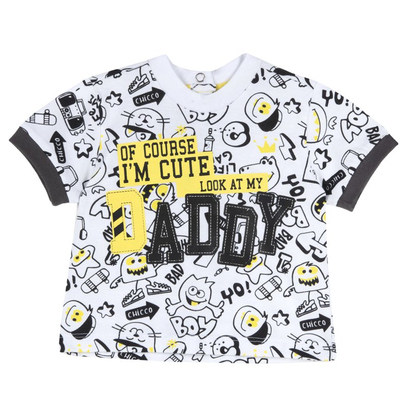 T-SHIRT SHORT SLEEVE - WHITE/BLACK