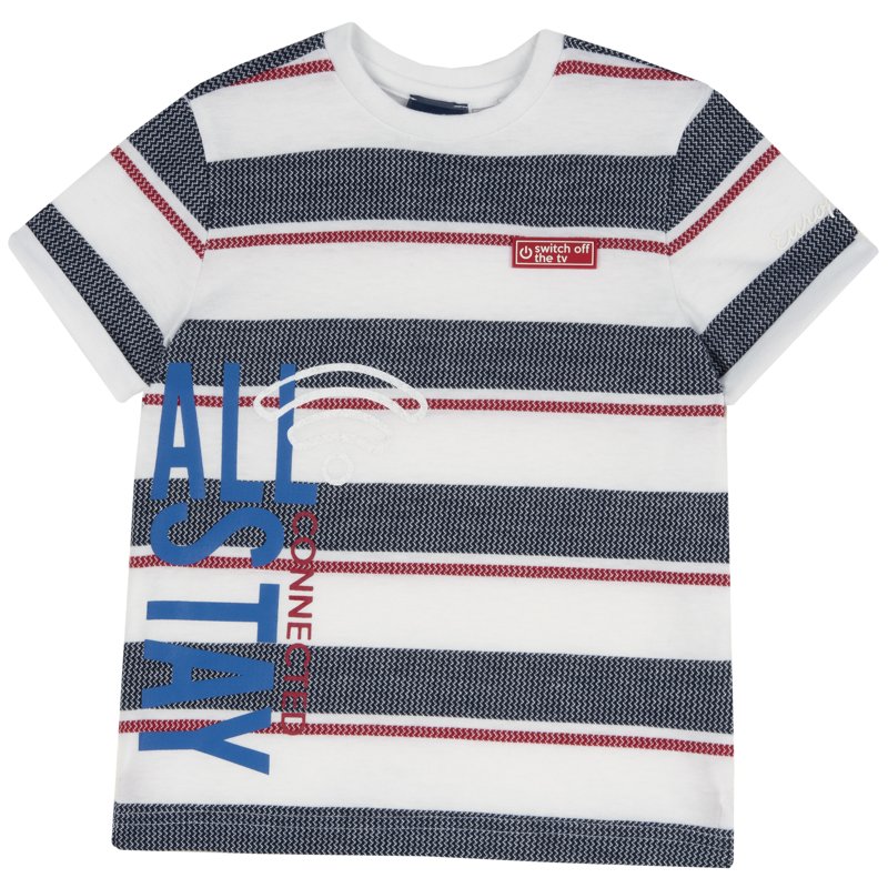 T-SHIRT SHORT SLEEVE - WHITE/BLUE