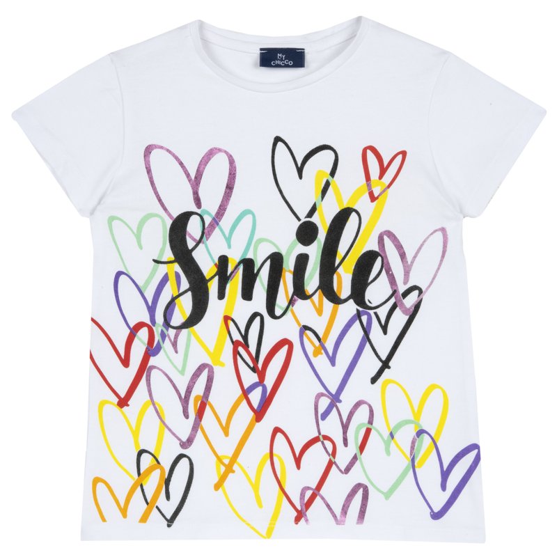 T-SHIRT SHORT SLEEVE - WHITE/BLACK