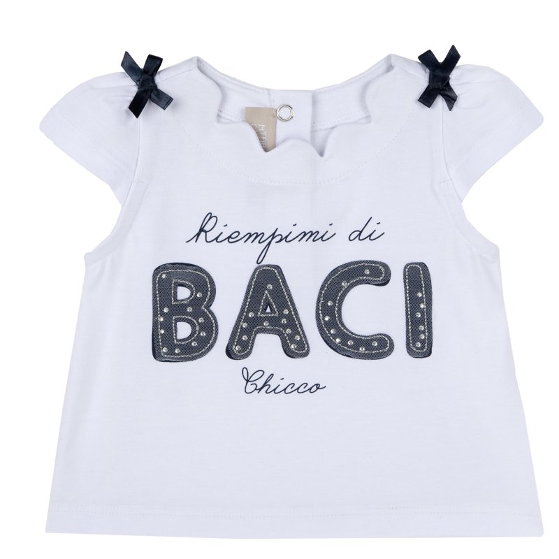 T-SHIRT SHORT SLEEVE - WHITE/BLUE