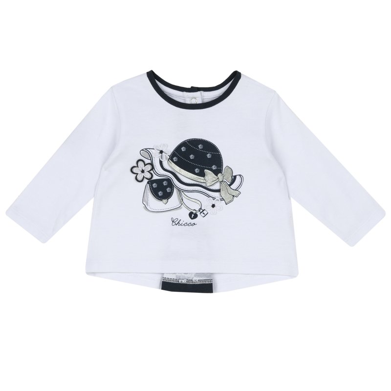 T-SHIRT LONG SLEEVE - WHITE/BLUE