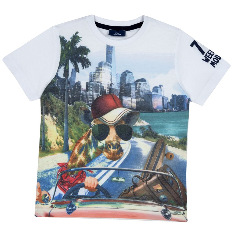 T-SHIRT SHORT SLEEVE - NATURAL PRINTED