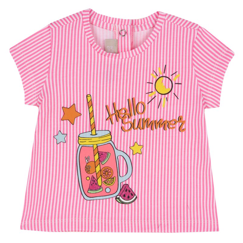 T-SHIRT SHORT SLEEVE - WHITE/PINK