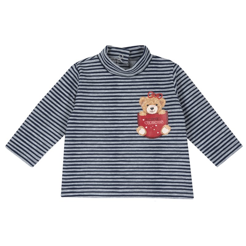 TURTLENECK - GREY PRINTED