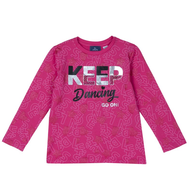 T-SHIRT LONG SLEEVE - PINK PRINTED