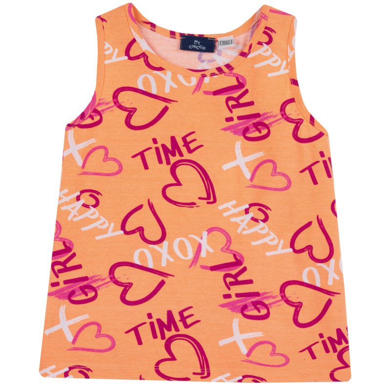 TANK TOP - ORANGE PRINTED