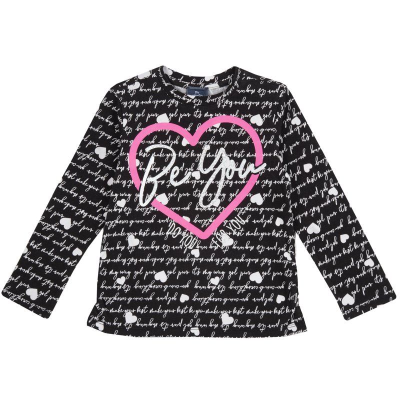 T-SHIRT LONG SLEEVE - WHITE/BLACK