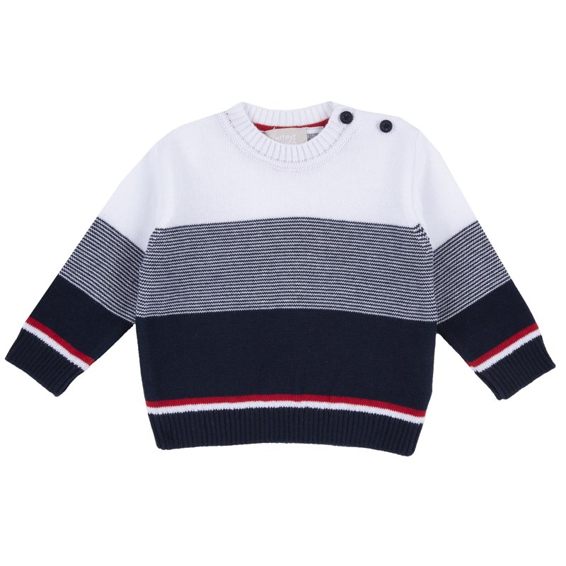 SWEATER - WHITE/BLUE