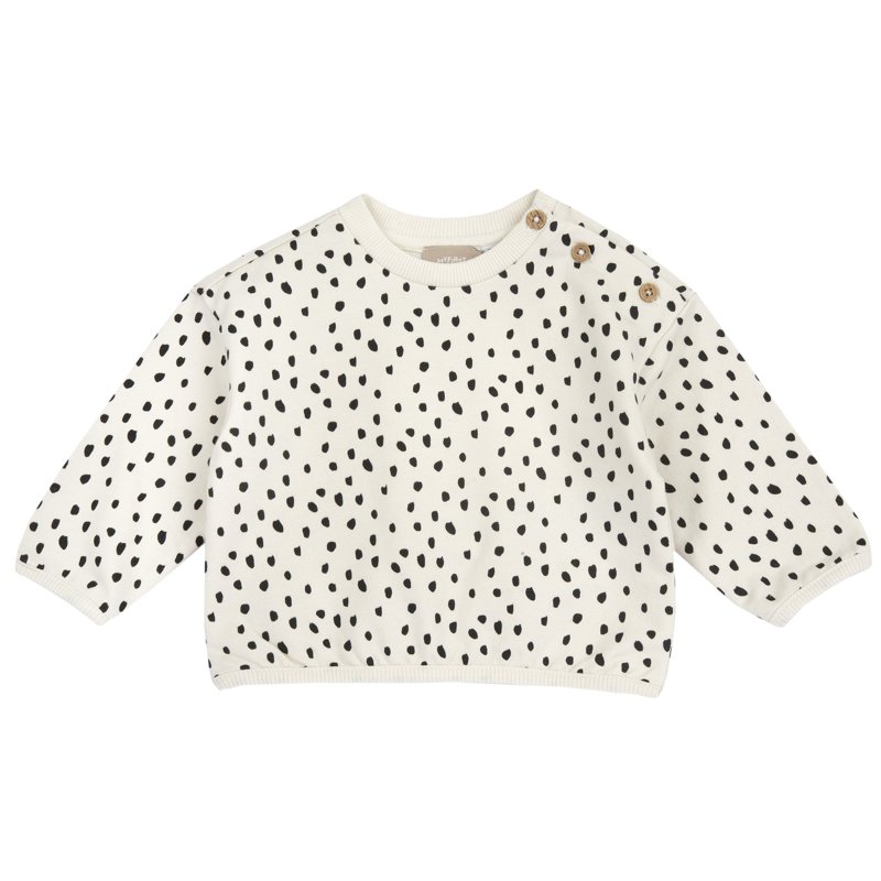 SWEATSHIRT - WHITE/BROWN