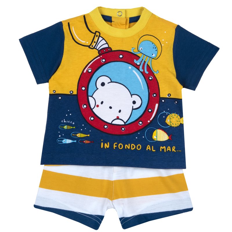 SET 2: T-SHIRT SHORT SLEEVE + SHORTS - MEDIUM ORANGE