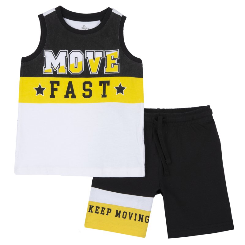 SET 2: TANK TOP + SHORTS - BLACK