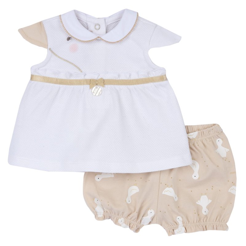 SET 2: TANK TOP + SHORTS - WHITE