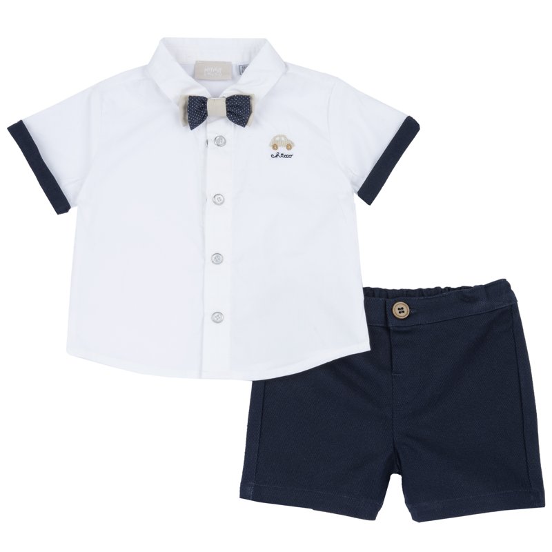 SET 2: SHIRT SHORT SLEEVE + SHORTS - DARK BLUE