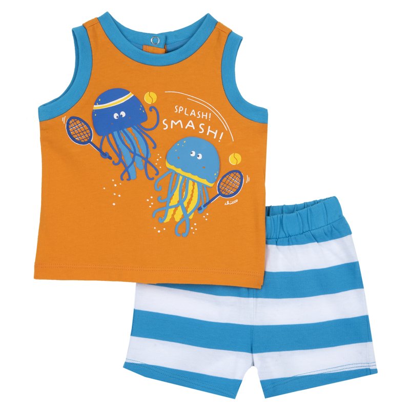 SET 2: TANK TOP + SHORTS - LIGHT ORANGE