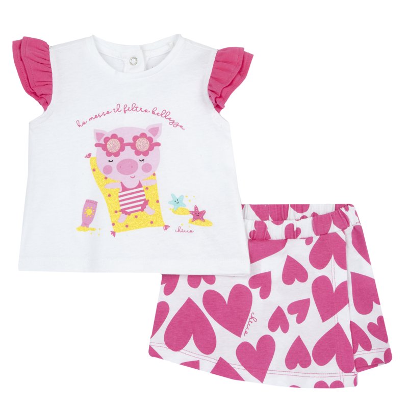 SET 2: TANK TOP + SHORTS - DARK PINK