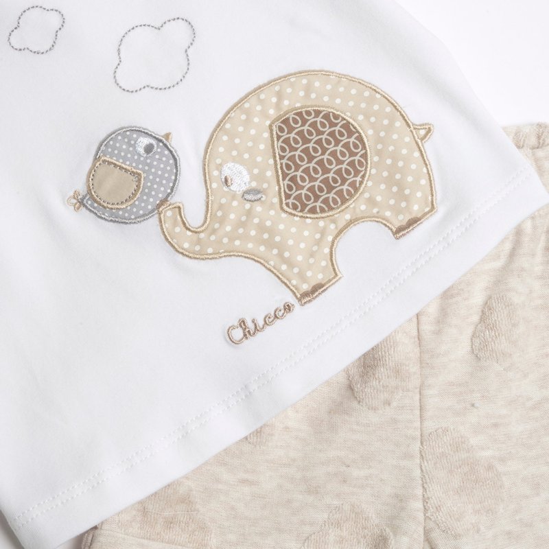 SET 2: T-SHIRT SHORT SLEEVE + SHORTS - MEDIUM NATURAL