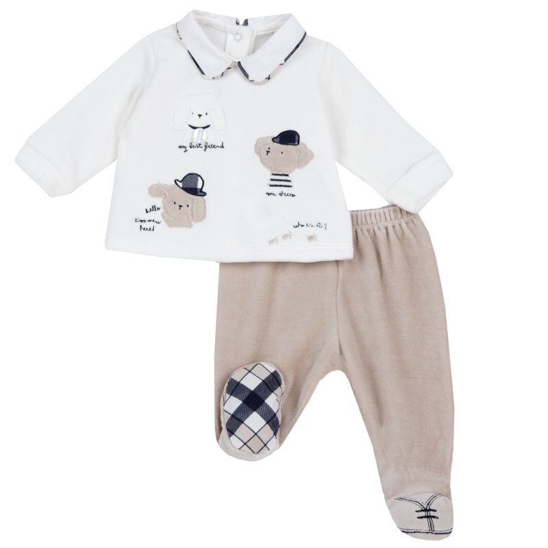 SET 2: BABY SWEATER + LEGGINGS - MEDIUM NATURAL