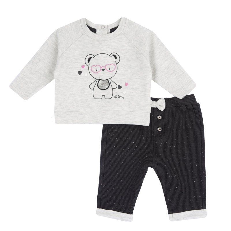 SET 2: SWEATSHIRT + PANTS - DARK GREY