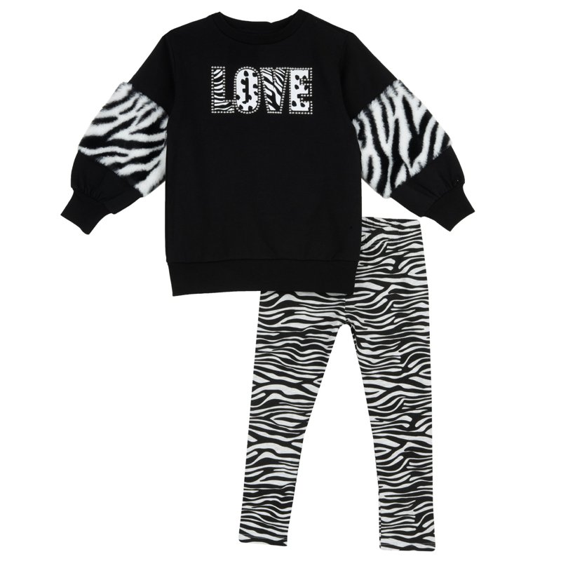 SET 2: SWEATSHIRT + LEGGINGS - BLACK