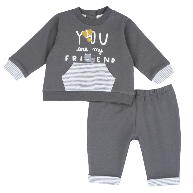SET 2: SWEATSHIRT + PANTS - MEDIUM GRAY