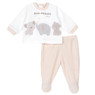 SET 2: BABY SWEATER + LEGGINGS - NATURAL