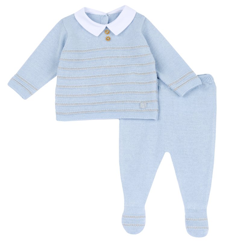 SET 2: BABY SWEATER + LEGGINGS - LIGHT BLUE