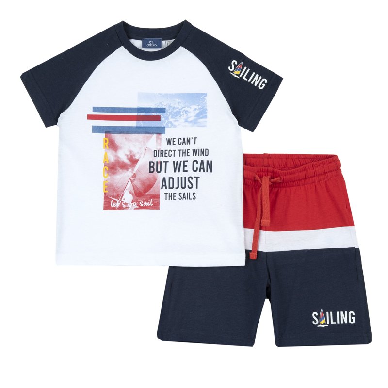 SET 2: T-SHIRT SHORT SLEEVE + SHORTS - DARK BLUE
