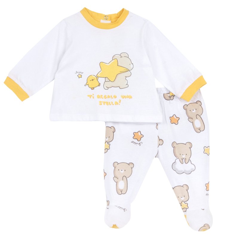 SET 2: BABY SWEATER + LEGGINGS - WHITE