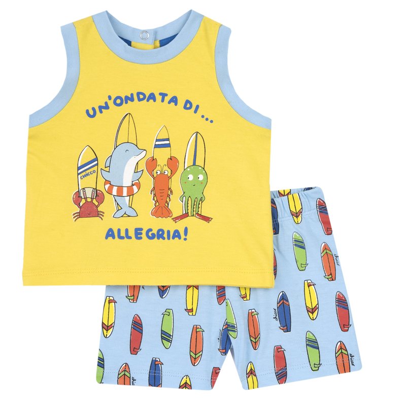 SET 2: TANK TOP + SHORTS - MEDIUM YELLOW